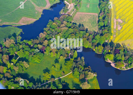 Lake Worlitz, Jardin Royaume de Dessau-Worlitz, district Wittenberg, Saxe-Anhalt, Allemagne / Alte Post Voir, Gartenreich Dessau-Wörlitz, lac Wörlitz Banque D'Images