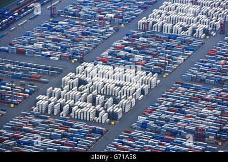 Container Terminal, Port, Bremerhaven, Allemagne Banque D'Images