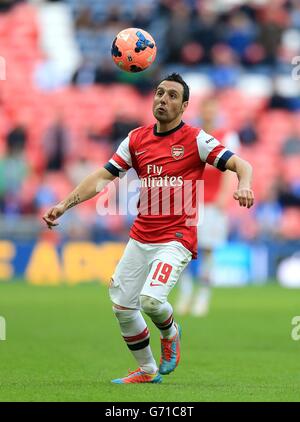 Football - coupe FA - demi-finale - Wigan Athletic v Arsenal - Stade Wembley. Santi Cazorla, Arsenal Banque D'Images