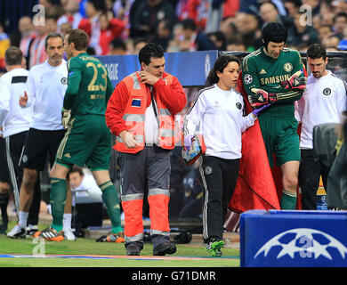 Football - Ligue des Champions - Demi-finale - Première étape - l'Atletico Madrid v Chelsea - Vincente Calderón Banque D'Images