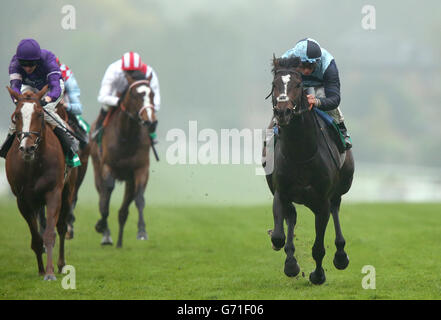 Courses hippiques - bet365 Friday - Sandown Park Racecourse.Hymne de l'Ouest (à droite), monté par William Buick, remporte le Bet365 Classic Trial (Groupe 3) (classe 1) (3YO seulement) Banque D'Images