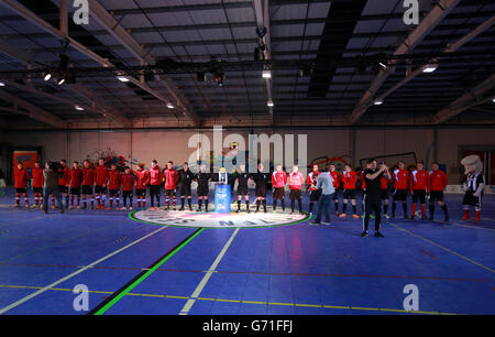 Soccer Soccer - Finale de Coupe de Futsal AM Futsal Arena Birmingham Banque D'Images