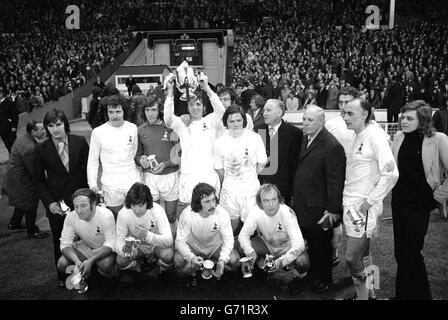 Tottenham gagner la finale de Coupe de Ligue de 1973 Banque D'Images