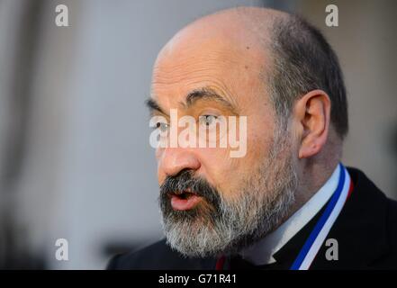 Lauréat du Prix Templeton 2014 Monseigneur Professeur Tomas Halik, à l'église St Martin in the Fields, dans le centre de Londres. Banque D'Images