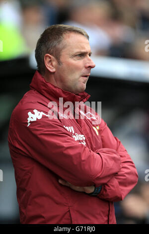 Football - Championnat Sky Bet - demi-finale de jeu - deuxième étape - Derby County v Brighton et Hove Albion - Stade iPRO. Paul Simpson, entraîneur de la première équipe du comté de Derby Banque D'Images