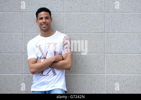 Soccer - Budweiser FA Cup - finale - Hull City Media Day - KC Stadium.Curtis Davies de Hull City, photographié lors d'une journée médiatique de la coupe FA au KC Stadium, à Hull. Banque D'Images