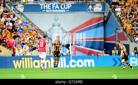 Football - coupe FA - finale - Arsenal / Hull City - Wembley Stadium. Mesut Ozil d'Arsenal en action Banque D'Images