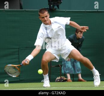 Mikhail Youzhny v Goran Ivanisevic Banque D'Images