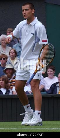 Mikhail Youzhny v Goran Ivanisevic Banque D'Images