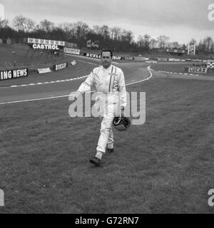 Jack Brabham, champion du monde trois fois, d'Australie, qui a remporté le championnat du monde en 1959, 1960 et 1966. Banque D'Images