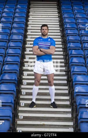 Sean Lamont, membre de l'équipe des Jeux du Commonwealth Scotland 7 lors d'un appel photo après l'annonce de l'équipe au stade Ibrox, à Glasgow. APPUYEZ SUR ASSOCIATION photo. Date de la photo: Mercredi 21 mai 2014. Le crédit photo devrait se lire : Jeff Holmes/PA Wire. Banque D'Images