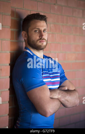 Tommy Seymour, membre de l'équipe des Jeux du Commonwealth Scotland 7, lors d'un appel photo après l'annonce de l'équipe au stade Ibrox, à Glasgow. APPUYEZ SUR ASSOCIATION photo. Date de la photo: Mercredi 21 mai 2014. Le crédit photo devrait se lire : Jeff Holmes/PA Wire. Banque D'Images