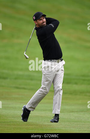 Padraig Harrington en Irlande pendant la première journée du championnat BMW PGA au Wentworth Club, Surrey. Banque D'Images