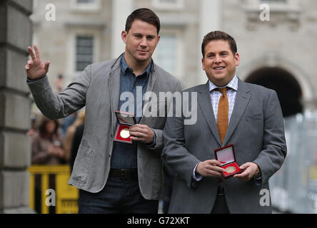 22 Jump Street film étoiles obtenir des médailles Banque D'Images