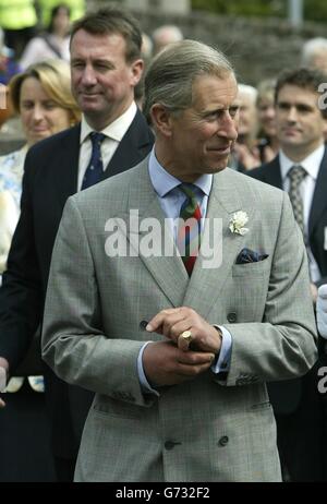 Visite de S.A.R. le Prince Charles de galles Banque D'Images