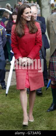 La duchesse de Cambridge fréquente Forteviot fete à Forteviot, en Écosse. Banque D'Images