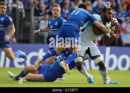 Rugby Union - RaboDirect PRO12 final - Leinster / Glasgow Warriors - RDS.Le guerrier de Glasgow Nakarawa et Zane Kirchner de Leinster lors de la finale RaboDirect PRO12 au RDS, Dublin, Irlande. Banque D'Images