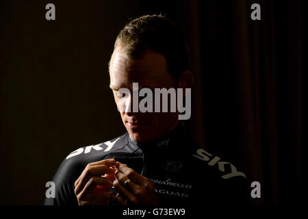 Cyclisme - Chris Froome Photocall - Harrogate. Chris Froome de Team Sky avant de parler aux médias Banque D'Images