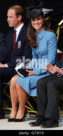 Le duc et la duchesse de Cambridge à Arromanches, France, lors d'événements marquant le 70e anniversaire des débarquements du jour J. Banque D'Images