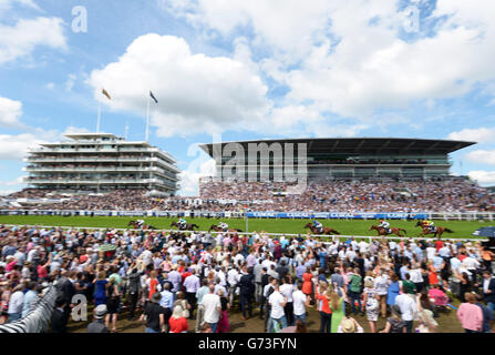 Les courses de chevaux - Investec Derby Day 2014 - Epsom Downs Racecourse Banque D'Images