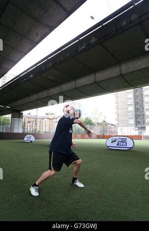 Street Soccer - Jeux - Football Fives - Londres Banque D'Images