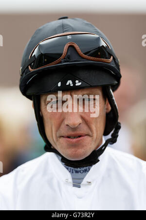 Courses hippiques - courses de Brighton. Richard Hughes, jockey Banque D'Images