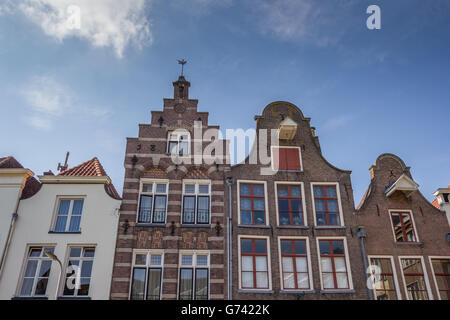 Maisons anciennes dans le centre historique de Deventer, Pays-Bas Banque D'Images