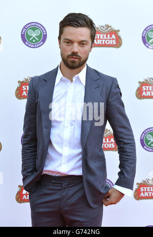 Dominic Cooper participe à la soirée de lancement de Stella Artois Wimbledon à Cannizaro House, Wimbledon. Banque D'Images