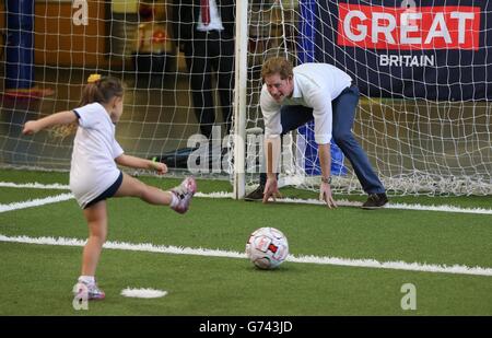 Le prince Harry visite au Brésil - Jour 2 Banque D'Images