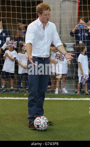 Le prince Harry visite au Brésil - Jour 2 Banque D'Images