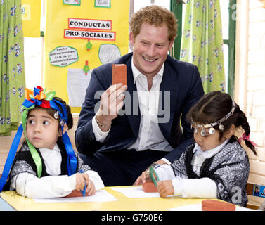 Le prince Harry visite au Chili - Jour 1 Banque D'Images