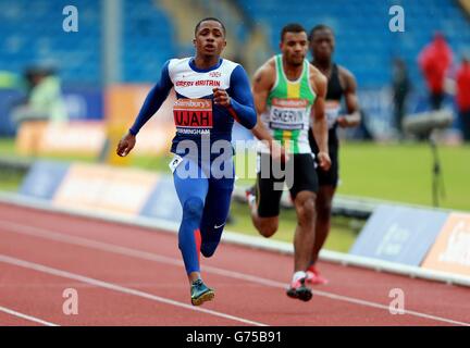 Athlétisme - Sainsbury's British Championships - Day One - Alexander Stadium.Chijindu Ujah dans les hommes 100m qualifications pendant les Championnats britanniques de Sainsbury au stade Alexander, Birmingham. Banque D'Images