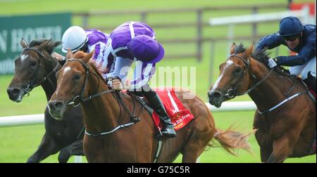 L'Australie et Joseph O'Brien remportent le Dubai Duty Free Irish Derby pendant la deuxième journée du Dubai Duty Free Irish Derby Festival au Curragh Racecourse, Co Kildare, Irlande. Banque D'Images