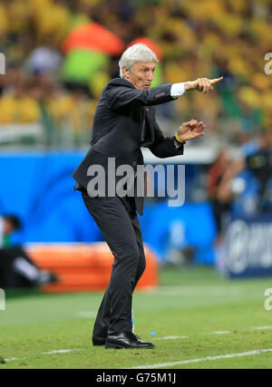 Football - Coupe du Monde FIFA 2014 - Quart de finale - Brésil v Colombie - Estadio Castelao Banque D'Images