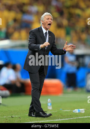 Football - Coupe du Monde FIFA 2014 - Quart de finale - Brésil v Colombie - Estadio Castelao Banque D'Images