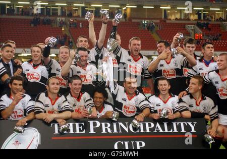 Llanelli v Ponty/tasse Banque D'Images