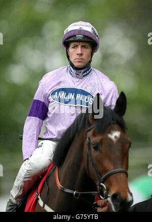 Courses hippiques - bet365 Friday - Sandown Park Racecourse. Jim Crowley, jockey Banque D'Images