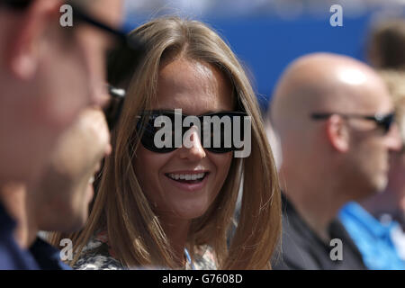 Petite amie d'Andy Murray, Kim Sears est vue dans les tribunes pendant les Championnats AEGON au Queen's Club, Londres. Banque D'Images