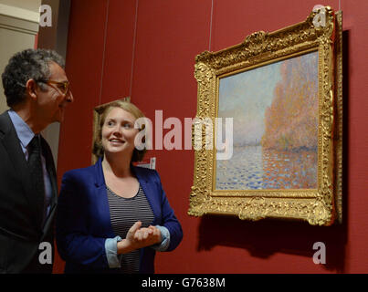 8 millions d'œuvres d'art, Argenteuil Basin avec UN seul Voilier, par Claude Monet tout sauf détruit quand un homme a mis son poing par elle est une fois de plus suspendu où il appartient après une restauration laborieux, à la Galerie nationale d'Irlande, Dublin. APPUYEZ SUR ASSOCIATION photo. Date de la photo: Mardi 1er juillet 2014. Voir PA Story IRISH Monet. Le crédit photo doit être lu : Artur Widak/PA Wire Banque D'Images