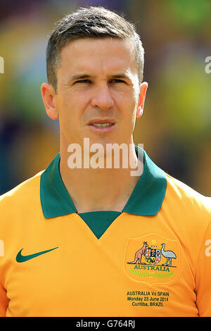 Football - coupe du monde de la FIFA 2014 - Groupe B - Australie / Espagne - Arena da Baixada.Matt McKay en Australie Banque D'Images