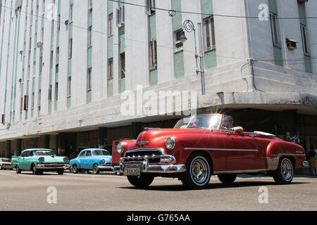 Voitures classiques à La Havane, Cuba Banque D'Images