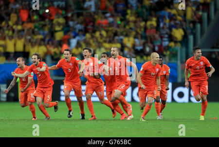 Football - Coupe du Monde FIFA 2014 - Trimestre Final - Pays-Bas / Costa Rica - Arena Fonte Nova Banque D'Images