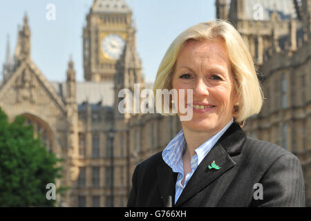 Tessa Munt le nouveau député de Wells, à l'extérieur des chambres du Parlement. Banque D'Images