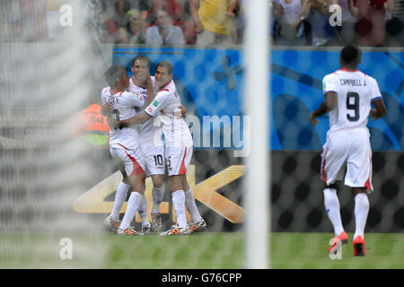 Football - Coupe du Monde FIFA 2014 - Ronde de 16 - Costa Rica / Grèce - Arena Pernambuco Banque D'Images