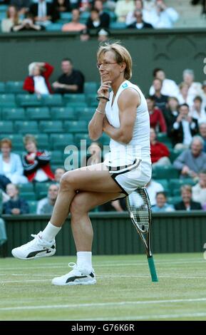 Wimbledon 2002 Martina Navratilova Banque D'Images