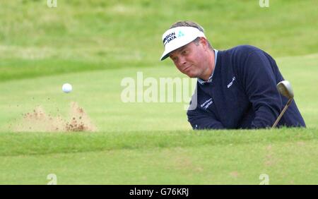 Darren Clarke - Muirfield Golf practice ouvert Banque D'Images