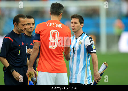 Football - Coupe du Monde FIFA 2014 - Semi Final - Pays-Bas / Argentine - Arena de Sao Paulo Banque D'Images