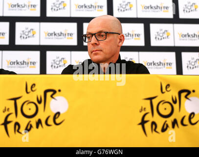 Cyclisme - Tour de France Aperçu - quatrième jour.Sir Dave Brailsford de Team Sky lors d'une conférence de presse à Leeds. Banque D'Images