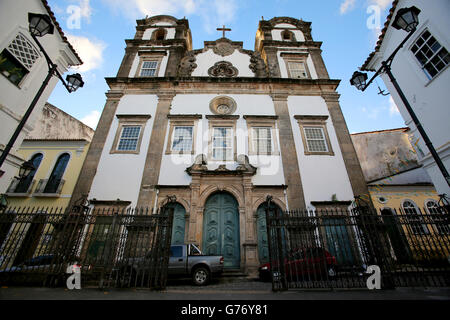 Football - coupe du monde de la FIFA 2014 - Salvador City stock.Salvador Igreja Santissimo Sacramento, très Sainte église du Sacrement sur la rue Passo dans le centre historique de Salvador Banque D'Images