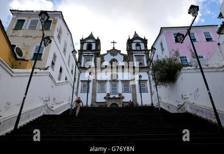 Salvador Igreja Santissimo Sacramento, très Sainte église du Sacrement sur la rue Passo dans le centre historique de Salvador Banque D'Images